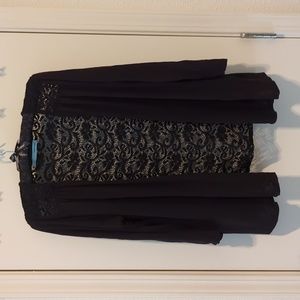 Maurice's Lace Back 3/4 Sleeve Cardigan